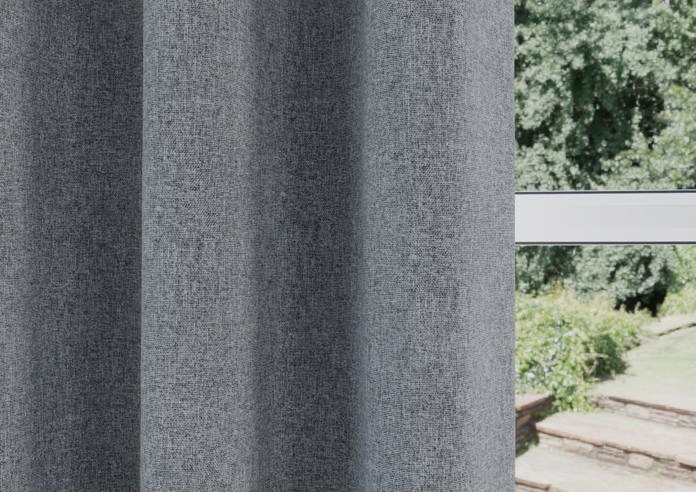 Austin (Blackout) Eyelet, Grey - Ready Made Curtains - Image 5